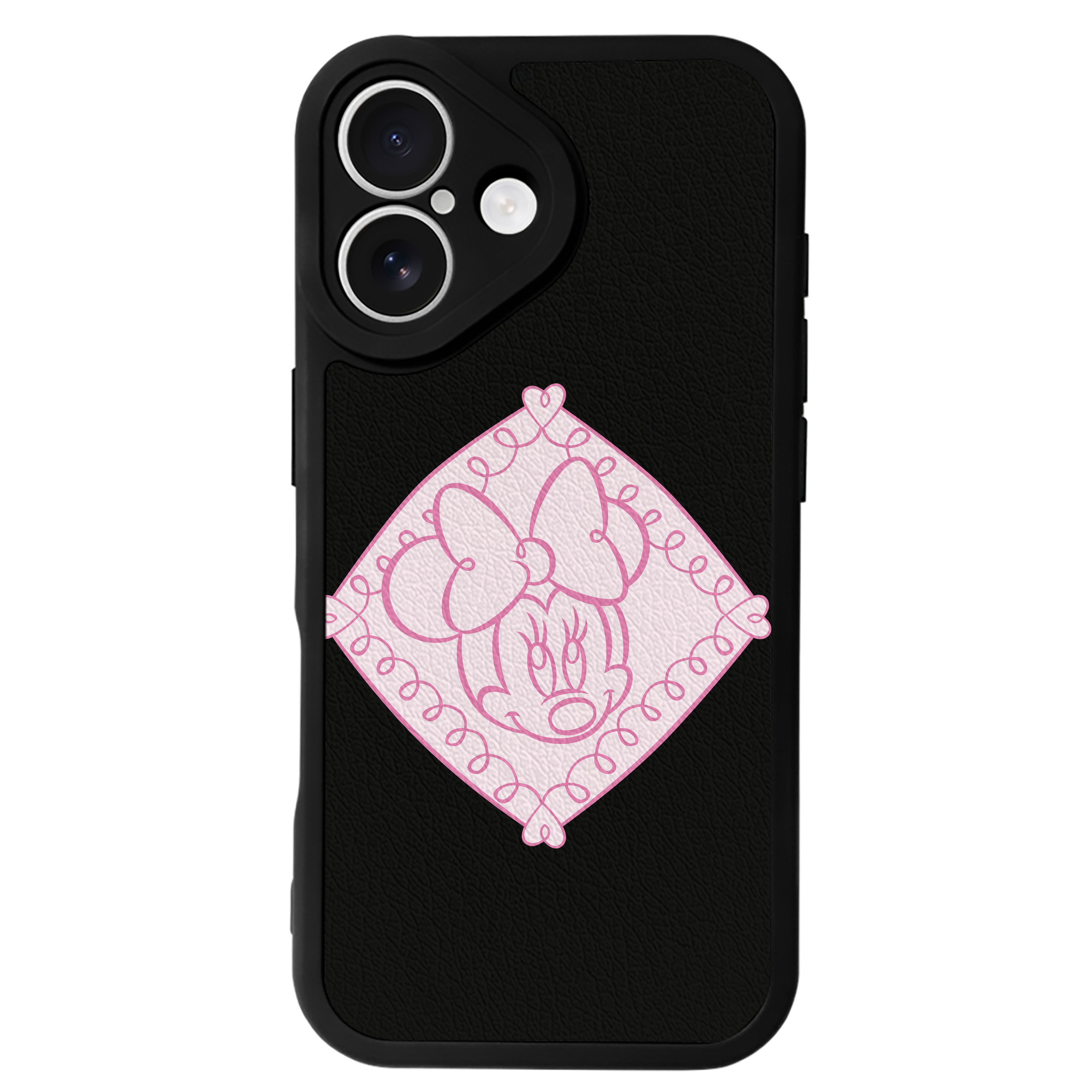 （画像用） ミッキーマウス Mickey Mouse 【iPhone 16シリーズ対応】シリコンスマホケース（レザー調） 材質：シリコン